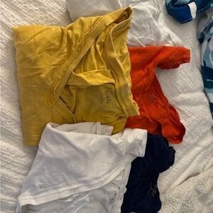 Ladies Short-Sleeve t shirts Yellow,Red, White, Navy bundle of. 5